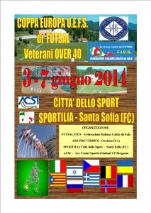 Santa Sofía ( Italia ), acogerá en junio el Campeonato masculino de Futsal para mayores de 40 años.